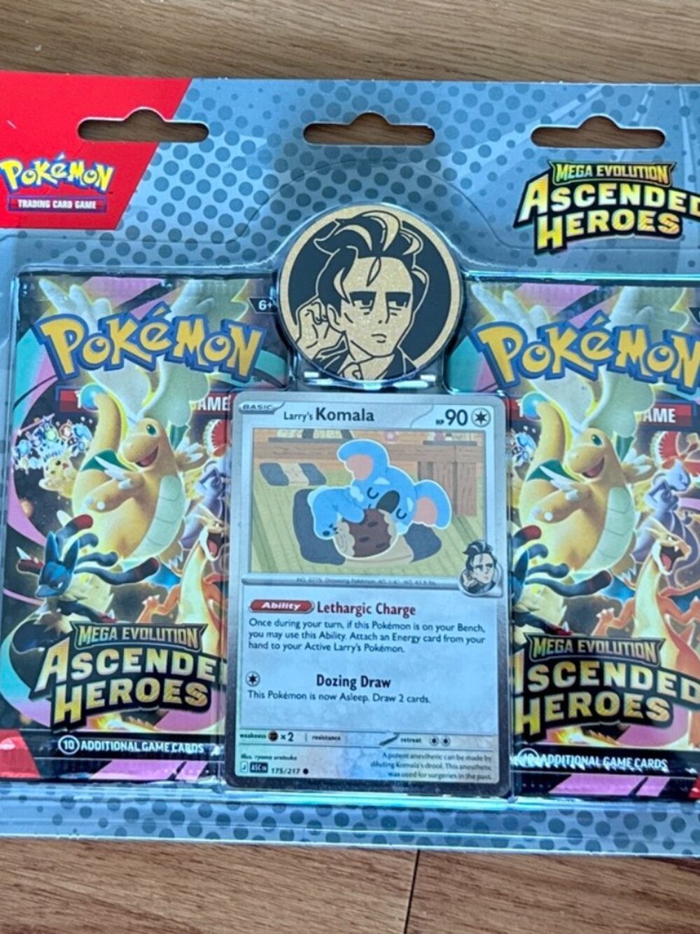 Pokemon TCG Ascended Heroes Larry's Komala 2-Pack Blister BRAND NEW SEALED!